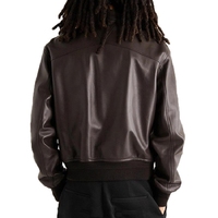 Blouson Bomber en Cuir Formel Camouflage Enduit Coupe Slim pour Homme, en Peau de Vache, Vente en Gros, Grandes Tailles, Haute Qualité, Coupe-Vent et Imperméable