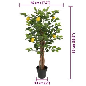 Árbol de Limón Artificial Verde y Amarillo - Product Image 5