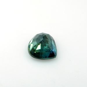 Pierre précieuse saphir bleu vert naturel, couleur bleu vert, forme de cœur, 0.84 carats, 5.5x5.5x3.5 MM, pour la fabrication de bijoux - Product Image 2