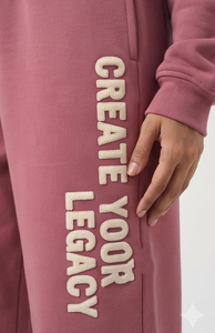 Ensemble survêtement femme en molleton avec impression en relief, sweat à capuche zippé oversize à manches longues et pantalon de jogging - Product Image 5