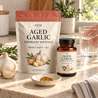 Capsules d'huile d'ail en gélules, complément alimentaire naturel à base de plantes, fournisseur en gros OEM sous marque privée pour les marques de nutrition