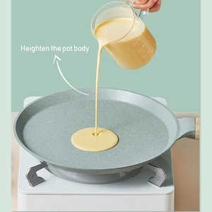 Poêle antiadhésive résistante aux rayures avec poignée froide au toucher, idéale pour les besoins quotidiens de cuisson à la maison. - Product Image 2