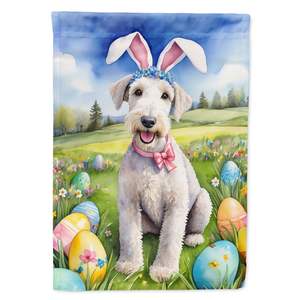 Multicolor Bedlington Terrier Easter Egg Hunt <b>Garden</b> <b>Flag</b> Decorative Yard & Patio Artwork for Mailbox & Flower Beds Small Size - Product Image 1