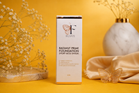 FLYVY Radiant Prime Su Geçirmez Beyazlatıcı Fondöten Fildişi Rengi 30 ML Likit Makyaj Tüm Tipler İçin Açık Cilt Tonu Gözenek Aydınlatıcı