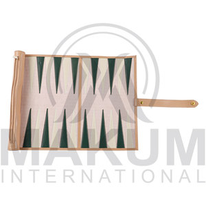Ensemble de backgammon en cuir de qualité supérieure, enroulable, avec logo imprimé personnalisé, tailles personnalisées pour les voyages et la maison, design classique et portable - Product Image 6