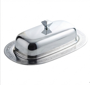 Beurrier en acier inoxydable avec couvercle, design classique poli, pour la conservation de la fraîcheur, vaisselle de cuisine, idéal pour les fêtes - Product Image 2