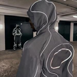 Nuevo Conjunto Deportivo Personalizado de Gran Tamaño, Chaqueta Reflectante 3M y Pantalones Deportivos, Chaqueta Cortavientos de Nailon, Chándal para Hombre - Product Image 5