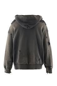 Sudadera con Capucha Estilo Cyberpunk Personalizada con Efecto Desgastado |   Felpa gruesa con efecto lavado ácido |   Sudadera de estilo punk destruido - Product Image 2