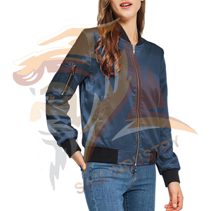 Chaqueta de satén para mujer con cierre de cremallera de la mejor calidad, estilo streetwear a prueba de viento, 100% seda, a bajo precio. - Product Image 6