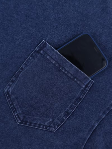 Nueva llegada, camisetas de mezclilla de punto 100% algodón de secado rápido con bolsillo en el pecho, camiseta lisa personalizada, perfecta para verano y primavera, Bangladesh. - Product Image 4