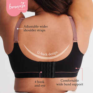 Soutien-gorge de maternité et d'allaitement noir en latex doux, respirant, sans armatures, sans coutures, confortable, style quotidien, vente en gros - Product Image 3