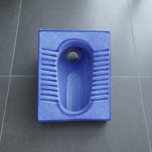 WC Céramique Designer Bicolore Bleu et Blanc Vistaar, Style Squatting, pour l'Exportation sur le Marché des Philippines - Product Image 3