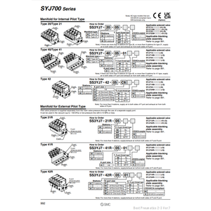 ชิ้นส่วนนิวเมติกส์ SS3YJ7-42-02-01-Q นิวเมติก SMC - Product Image 1