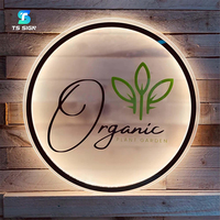Enseigne lumineuse LED ronde moderne pour salon de beauté, enseigne personnalisée avec logo de marque illuminé, enseigne murale pour boutique