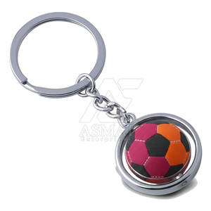 Porte-clés promotionnel en forme de ballon de football en caoutchouc souple, avec logo personnalisé, cadeau 2026 - Product Image 2