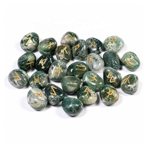 Bloodstone Rune <b>Set</b> Natural Gemstone Rune Stones Viking Divination <b>Set</b> Engraved Oracle Collection Factory Direct Export - Product Image 6