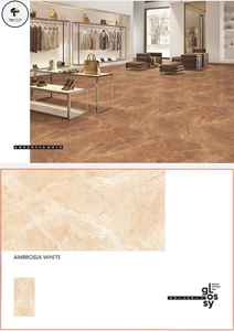 Baldosas de Cerámica con Acabado Brillante y Textura Sólida de 600x1200mm, Adhesivas, Antideslizantes, Resistentes a Ácidos y al Desgaste, Diseño Moderno para Villa - Product Image 4