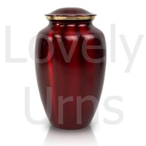 Urna Funeraria Grande de Metal Rojo Carmesí para Cenizas Humanas, Urna Conmemorativa para Adultos, Proveedor de Fábrica OEM ODM - Product Image 4