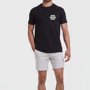 Custom Private Label Blank T Shirts 5.3oz Combed <b>Ringspun</b> Cotton Plain Custom Printed Event T Shirts Wholesale - Product Image 3