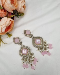 Boucles d'oreilles pendantes de luxe en cristal taille marquise avec perle, plaqué or antique, pour femmes, pour soirées et festivals, vente en gros - Product Image 4