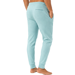 <b>Mens</b> Slim Fit Waffle Knitted <b>Trousers</b> Textured Casual Jogger Pants <b>Elastic</b> Drawstring Waist Custom Lightweight Bottoms Wholesale - Product Image 2