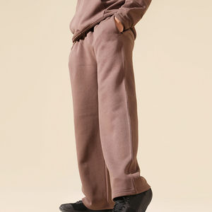 Pantalon de jogging ample à jambe large en molleton, style sportif, pour le sport et la détente, faible MOQ - Product Image 2