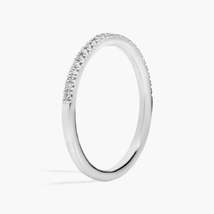 BRILLIANT DIAMANT Petite Lab Grown Diamond Micro Pave 14K Rose Gold Rhodium Plated <b>Thin</b> Stackable Luxury Wedding <b>Ring</b> - Product Image 4