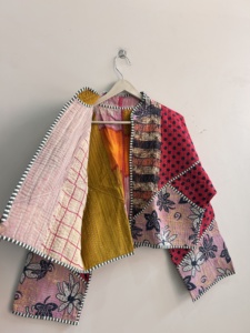 Indian Patchwork Quilted Boho <b>Jacket</b> Women Cotton Coat Vintage <b>Kantha</b> <b>Jacket</b> - Product Image 5
