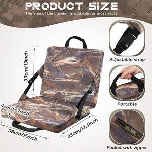 Cojín de Asiento Impermeable para Caza con Diseño de Camuflaje, Plegable, de Espuma, con Bolsillo y Asa, Portátil, para Exteriores, Hecho por Imra Impex - Product Image 2