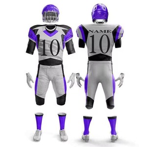 High Quality 100% Polyester Breathable Plus Size Men's American Football Uniform Set Quick Dry Anti-Bacterial Customized Team - Product Image 3