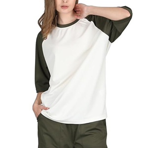 Camiseta Raglán Extra Grande para Hombre, de Alta Calidad, 100% Algodón, Manga Corta, Cuello Redondo, Venta al Por Mayor - Product Image 4