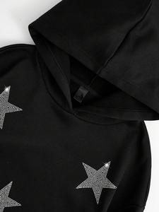 เสื้อฮู้ดดี้ผู้ชายประดับเพชรคุณภาพดี ทนทาน รุ่นใหม่มาแรง ผลิตอย่างดีเยี่ยม สวมใส่สบาย - Product Image 2