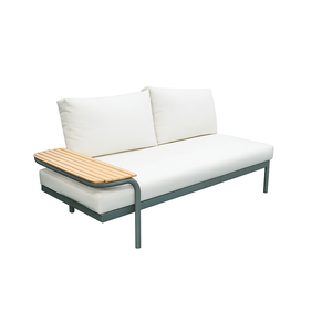 Conjunto de Sofá de Jardín Moderno Gris para Exteriores, Tres Plazas, Estructura de Acero, Espuma de Alta Densidad, Cojín Impermeable, Diseño Minimalista, Resistente a los Rayos UV - Product Image 3