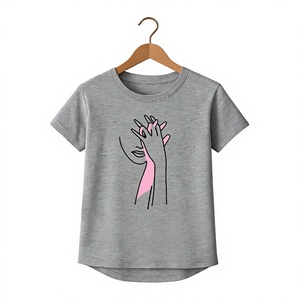 Camiseta de Mujer con Estampado de Panda Gris, Cuello Redondo, Manga Corta, Diseño Casual de Dibujos Animados, Transpirable, Corte Regular, para Primavera/Verano - Product Image 4