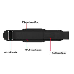 Ceinture de musculation pour entraînement croisé - Soutien dorsal pour haltérophilie à verrouillage automatique de 5 pouces, soutien dorsal pour l'entraînement et la musculation - Product Image 2