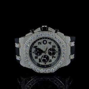 Best Selling Black Silicon Case Mossinate Diamond <b>Watch</b> <b>Waterproof</b> for <b>Men</b> Jewelry Gift and Party Use Available at Good Price - Product Image 1