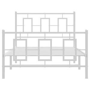 Cadre de lit simple en métal blanc avec finition élégante en peinture poudrée - Product Image 5
