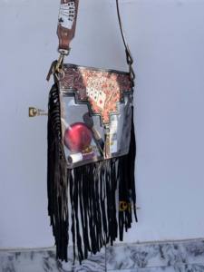 Sac à main transparent Western Fringe en cuir sculpté à la main, élégant et polyvalent, pour femme - Product Image 3