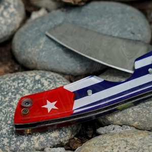 Navaja de Bolsillo con Bandera Cubana, Hoja de Acero Inoxidable, Herramienta de Corte Multiusos, Borde Liso y Duradero - Product Image 6