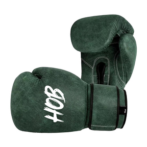 Guantes de Boxeo Negros de Alta Calidad con Logotipo Personalizado, Cuero Vacuno Genuino, Cierre de Gancho y Bucle Antideslizante, Guantes de Artes Marciales - Product Image 2