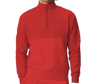 Nuevas llegadas: Sudadera con cremallera de un cuarto para hombre, sudadera con capucha de forro polar, suéter de cuello simulado 2025 - Product Image 1