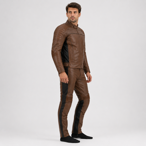 Traje de dos piezas para motocicleta, de cuero de primera calidad, equipo de protección para carreras, transpirable, aerodinámico, para pista. - Product Image 3