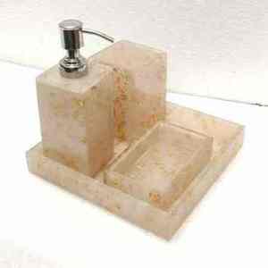 Premium White Resin <b>Bathroom</b> <b>Accessories</b> <b>Set</b> Durable Rectangle Shape with Long Lasting Finish - Product Image 5