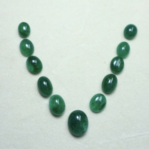 Émeraude naturelle Swat cabochon, pierre précieuse en vrac, émeraude verte de haute qualité, lot en gros - Product Image 5