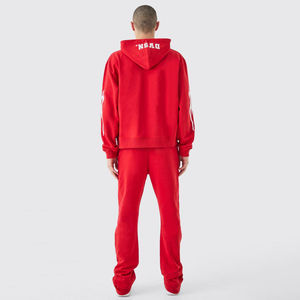 Ensemble de survêtement décontracté pour homme avec capuche, respirant, imprimé, style streetwear tendance, vêtements de sport élégants - Product Image 3