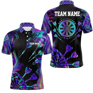 Camisetas de Dardos Personalizadas de Alta Calidad, Jersey de Poliéster de Secado Rápido con Sublimación, Diseño 3D Unisex para Ropa Deportiva de Equipo OEM - Product Image 3