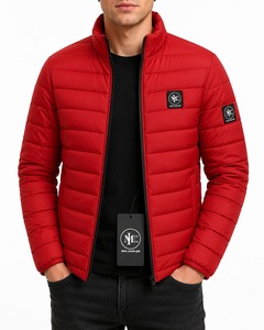 Premium Quality Canvas Mens Puffer Jacket Insulated Winter <b>Coat</b> with Front Logo for Outdoor Adventures <b>Travel</b> Casual Comfort - Product Image 1