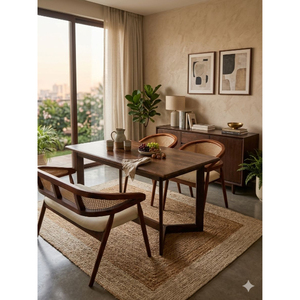 wooden dining <b>set</b> with <b>bench</b> or <b>table</b> modern dining <b>table</b> contemporary 2seater <b>bench</b> with chair <b>and</b> dining <b>table</b> - Product Image 1