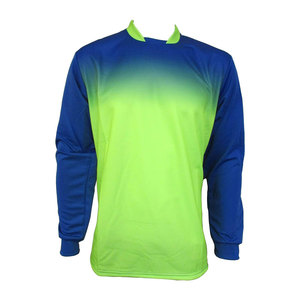 Men's Full Sleeve Gradient Soccer Jersey Blue To Green Moisture Wicking Crew Neck Sport Apparel Regular Fit Adult Size - Product Image 1