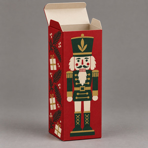 Boîte cadeau en papier de Noël, boîte d'emballage en carton ondulé imprimée Casse-Noisette pour la vente au détail et les cadeaux de fête - Product Image 4